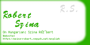 robert szina business card